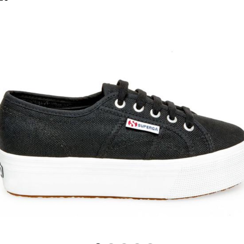 Black platform superga sneakers